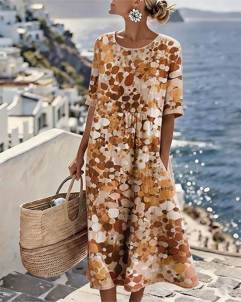 Herra – Robe Midi Florale Aquarelle