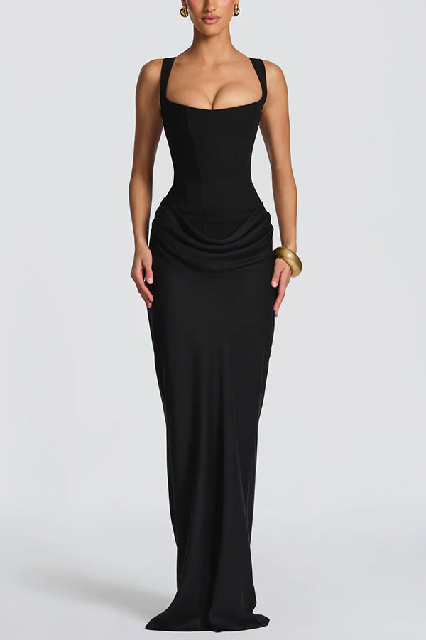 Louisse – Robe Maxi avec Décolleté Carré