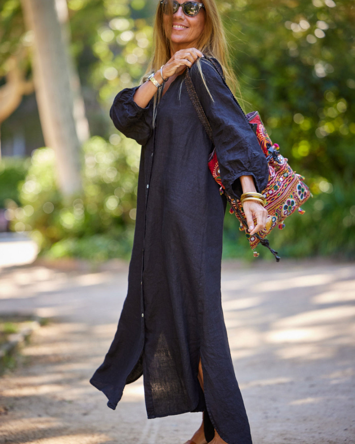 Lena - Belle robe d'été en lin légère