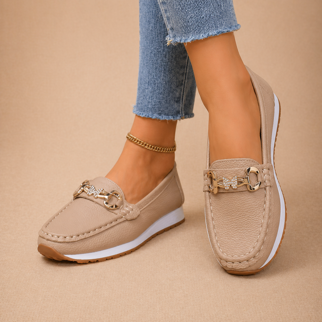 Hannah - Mocassins à Boucle Papillon Décontractés