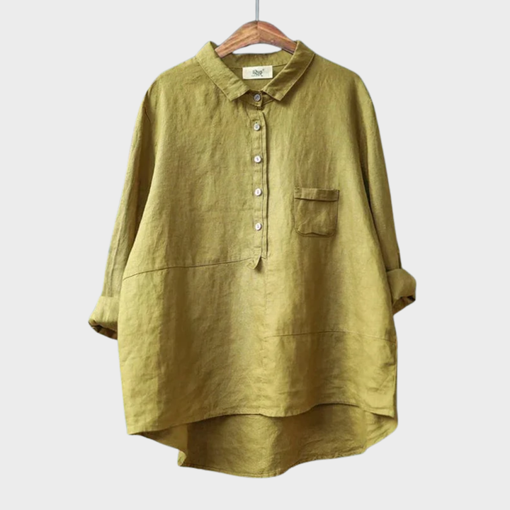 Emma - Blouse d'été en lin élégante