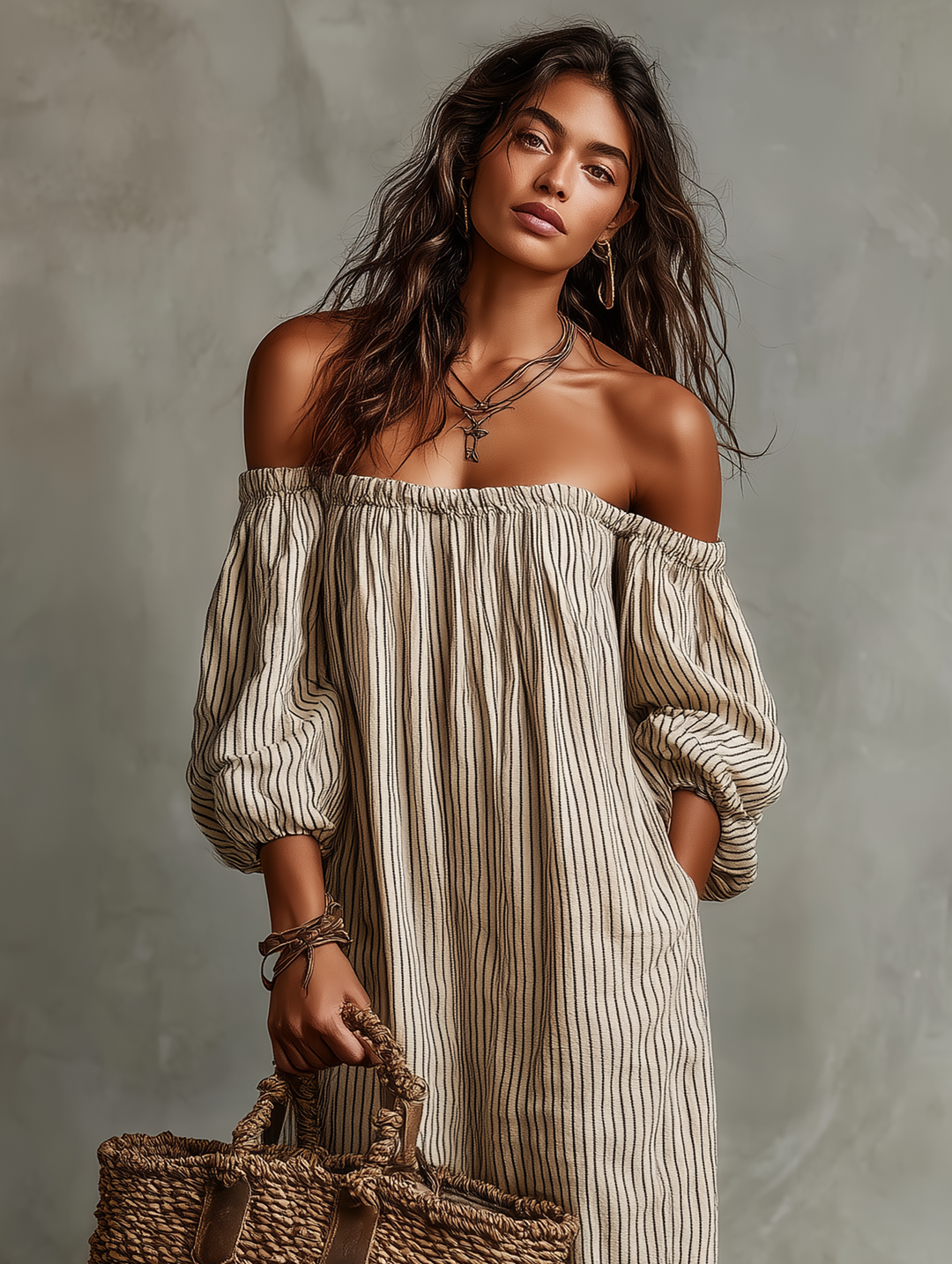 Carmen | Robe longue avec design décolleté