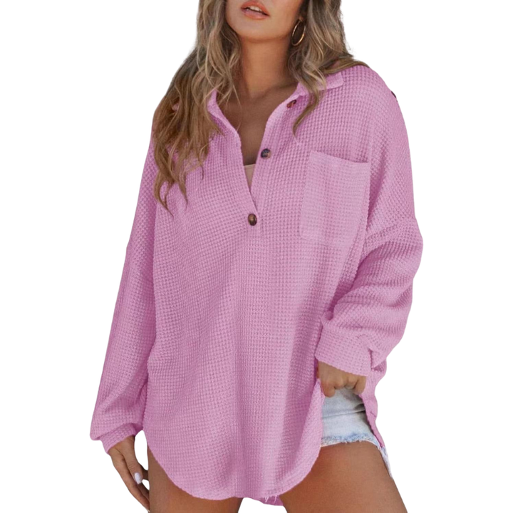Saira – Blouse tunique légère décontractée à col en V