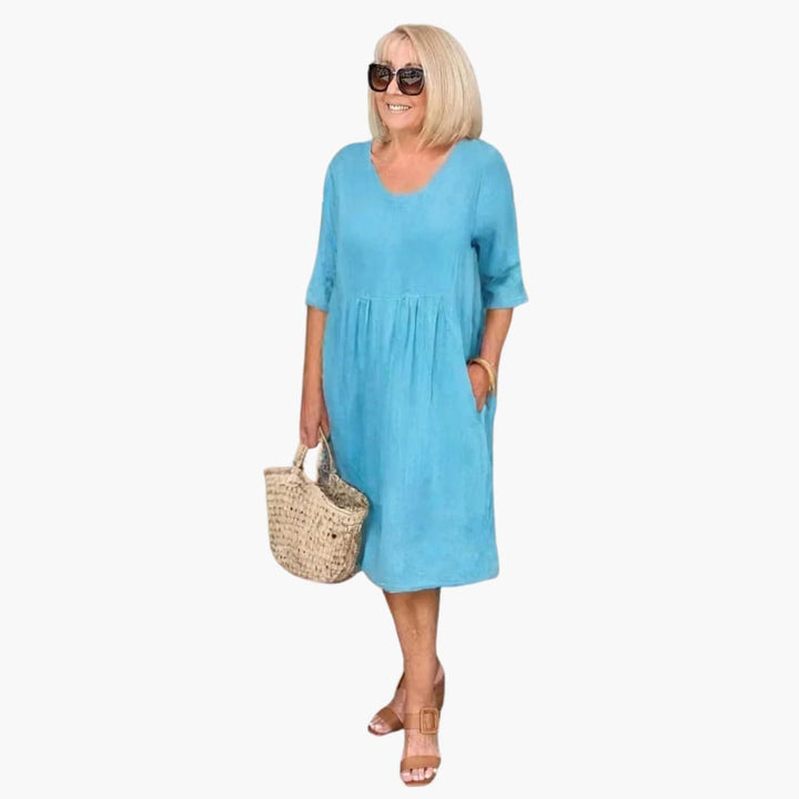 Audrey - Robe Tunique Décontractée avec Poches