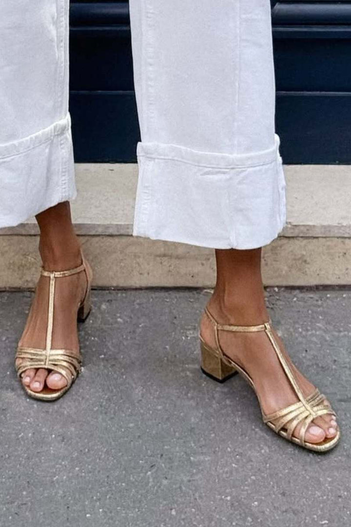 Marisa - Sandales d'Élégance Dorée pour Tous les Jours