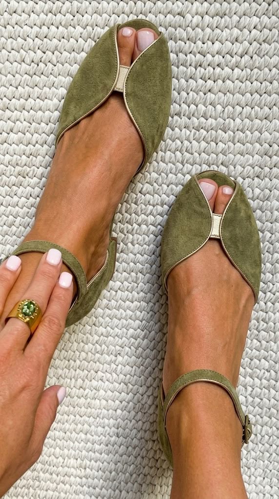 Olivia - Sandales élégantes vert sauge