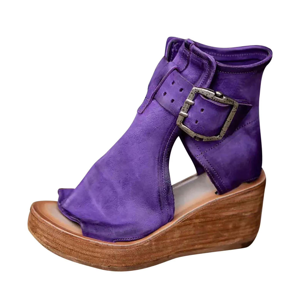 Jiana - Sandales en cuir éco fait main