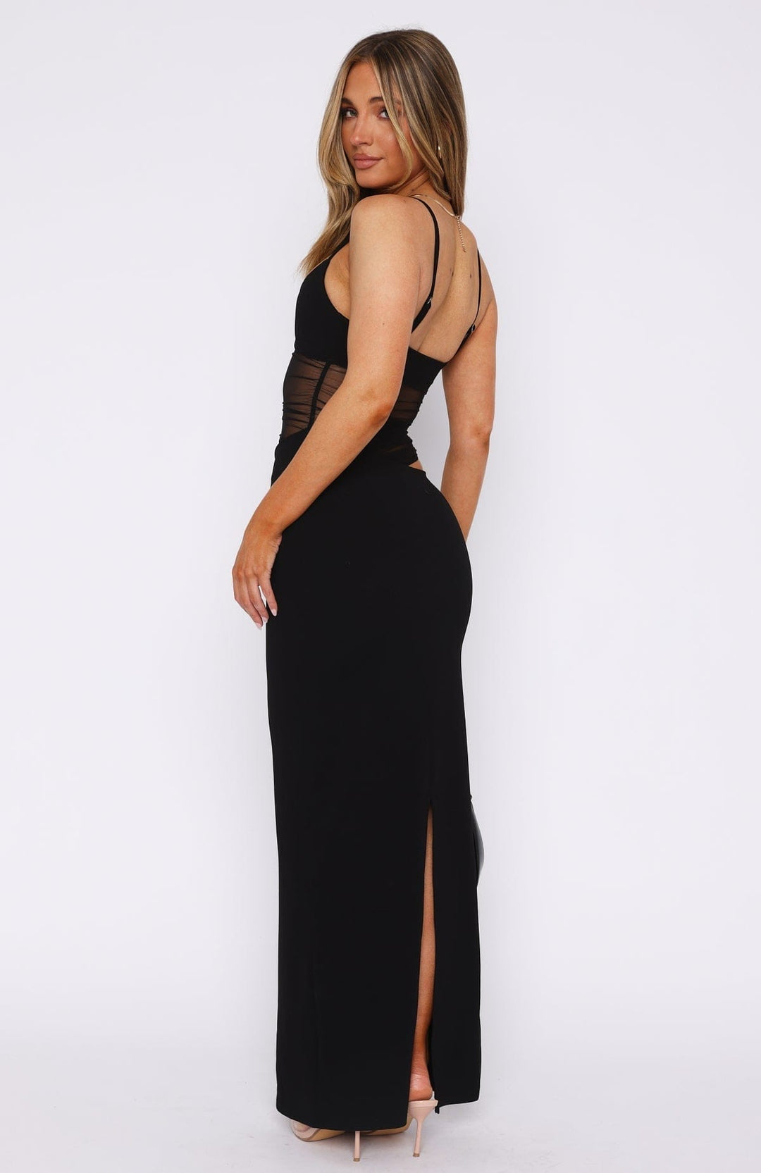 Lyca - Robe Maxi Élégante avec Découpes