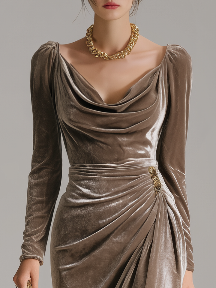 Sylvie - Robe Midi Élégante avec Coupe Flatteuse