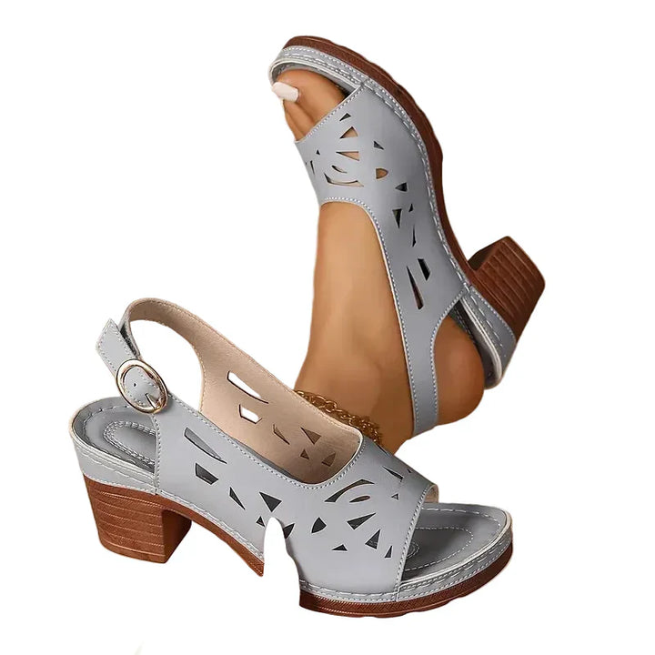 Crissy - Sandales à bride de cheville avec talon bloc