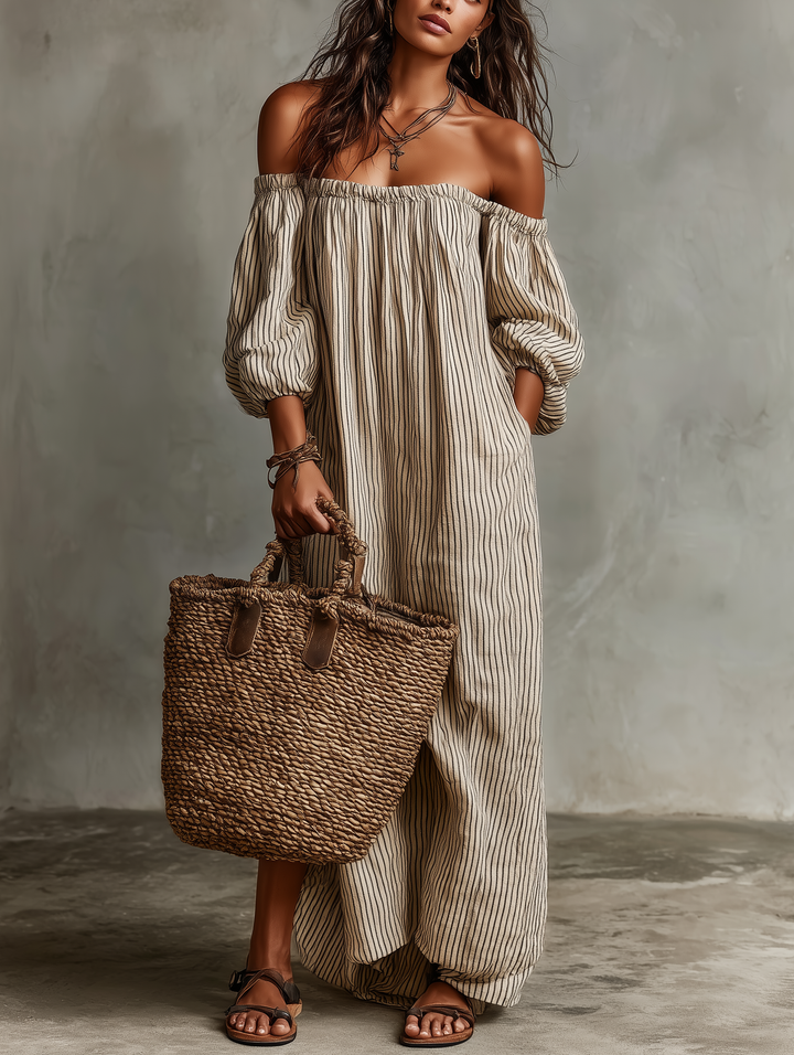 Carmen | Robe longue avec design décolleté