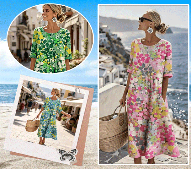 Herra – Robe Midi Florale Aquarelle