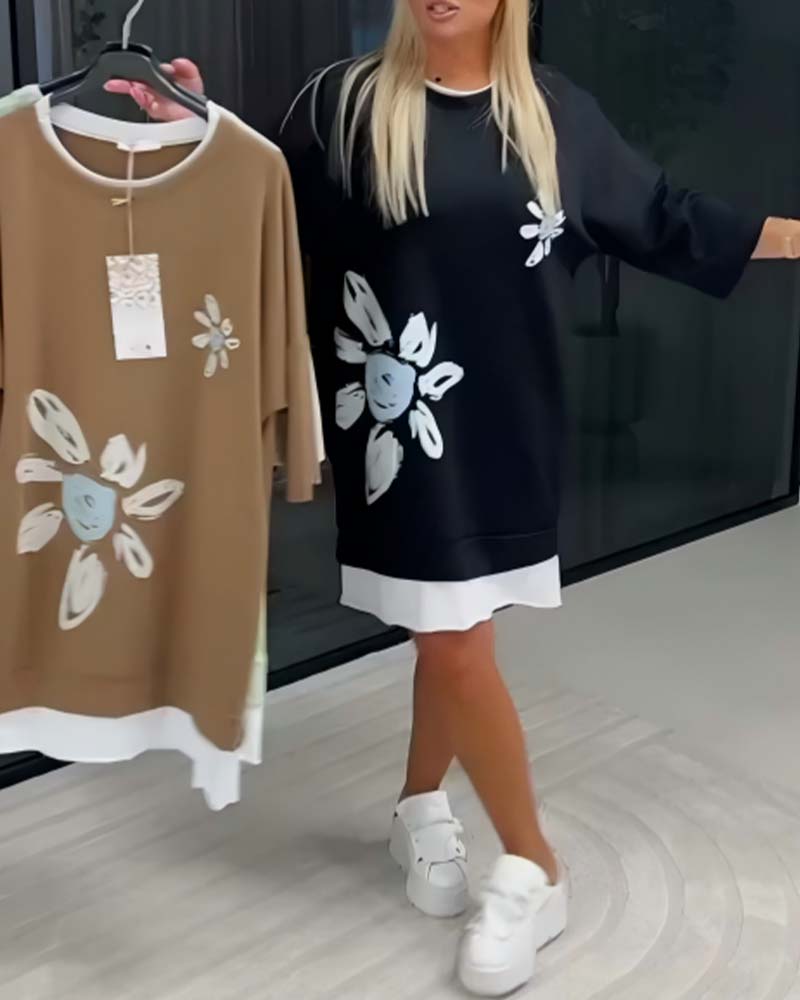 Charrie - Robe en Coton Décontractée Longueur Genou