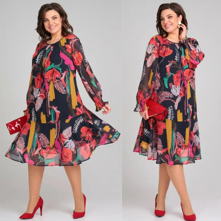 Flora - Robe Midi Florale Moderne