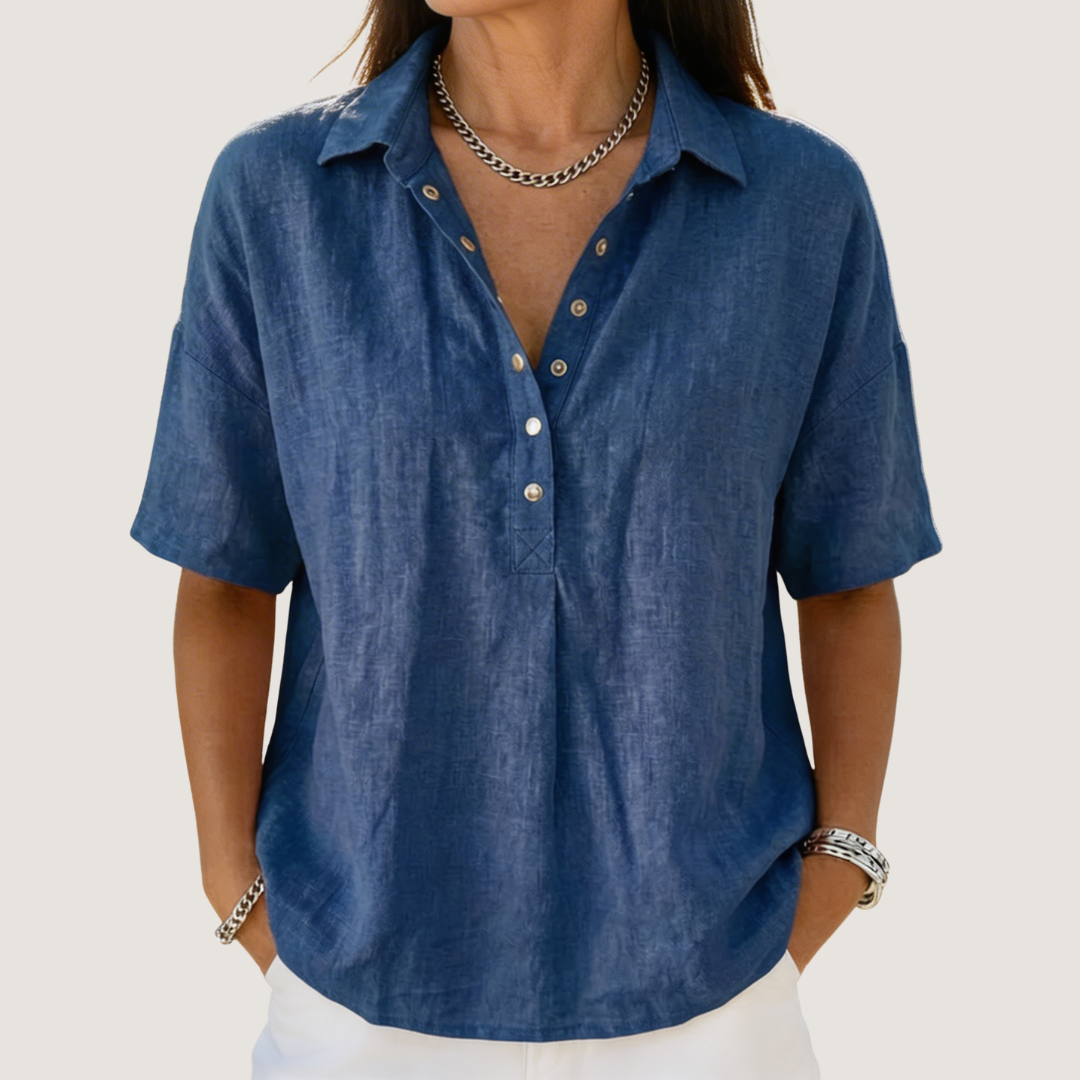 Vilma - Blouse avec Col et Bouton