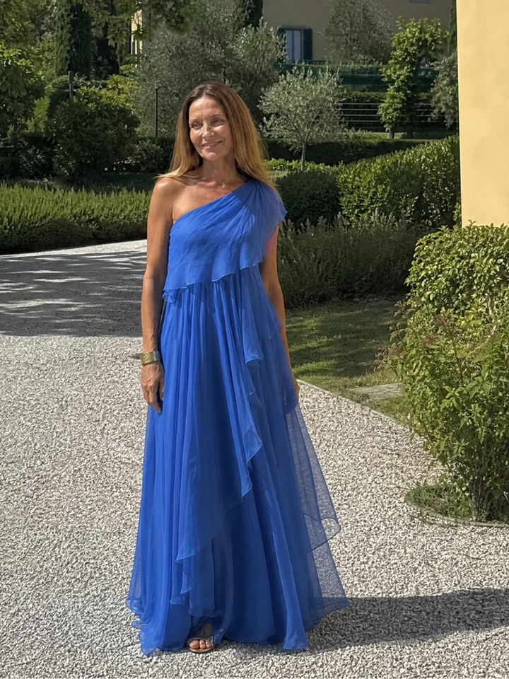 Mikha - Robe Maxi à Volants Une Épaule