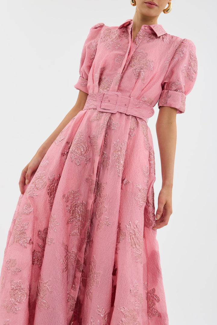 Bella - Robe avec Manches Courtes Bouffantes