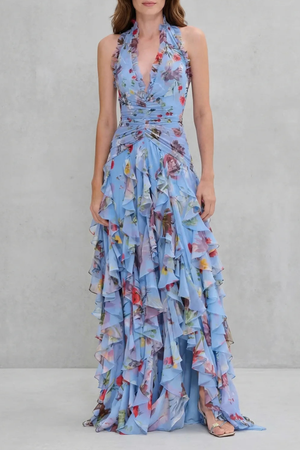 Rosalinda - Robe Maxi à Bretelles Florale