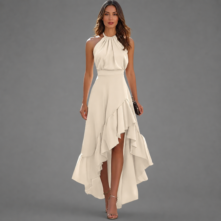 Celene - Robe Halter Asymétrique Élégante