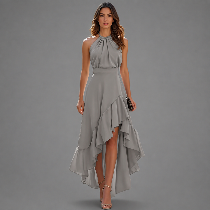 Celene - Robe Halter Asymétrique Élégante