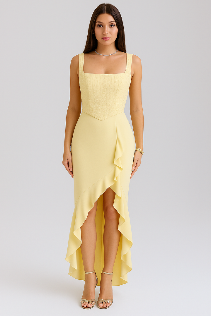 Lunira – Robe Midi Pastel Volante