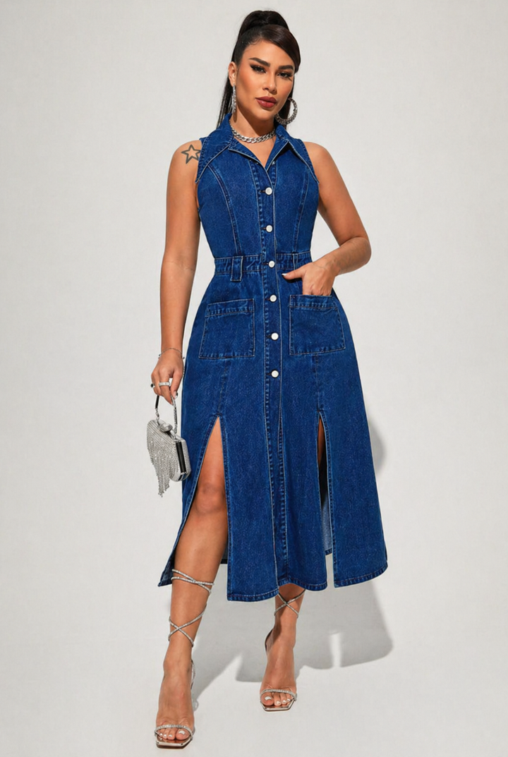 Jela - Robe Gilet à Devant Ouvert