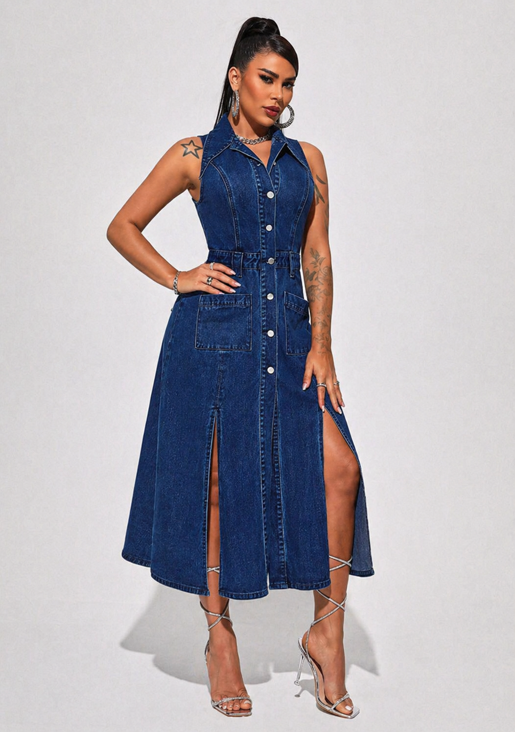 Jela - Robe Gilet à Devant Ouvert