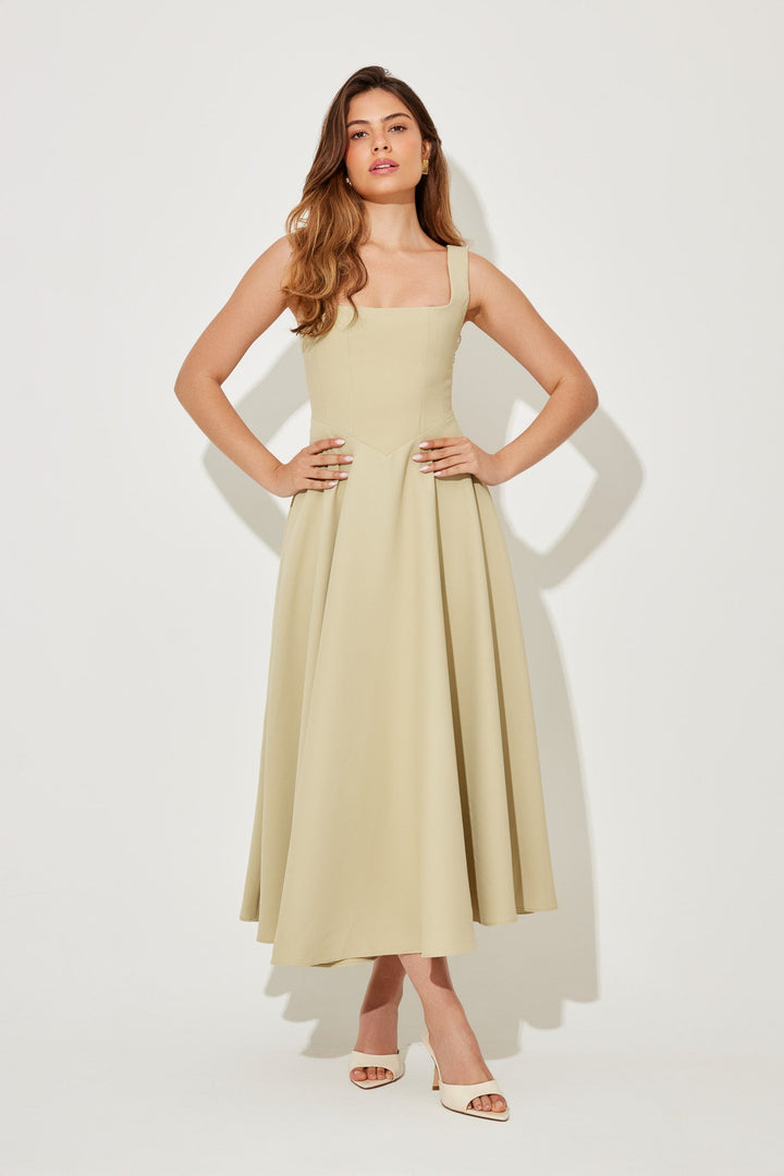 Leah - Robe Midi Flottante Intemporelle