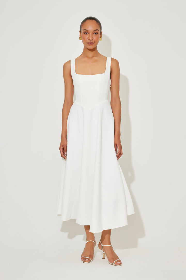 Leah - Robe Midi Flottante Intemporelle