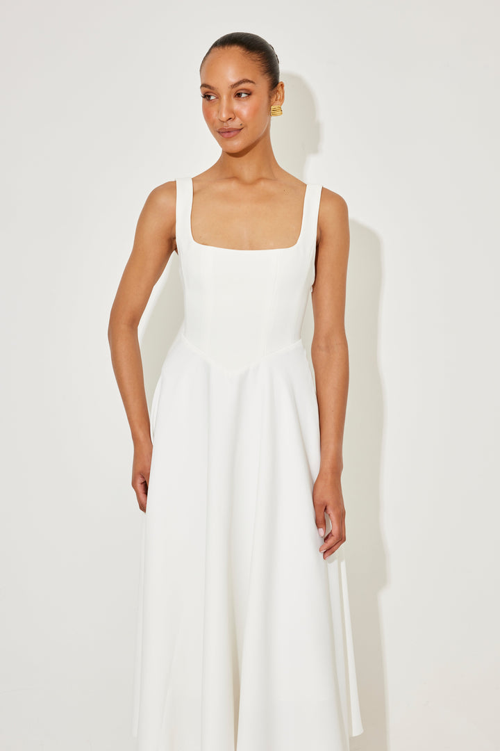 Leah - Robe Midi Flottante Intemporelle