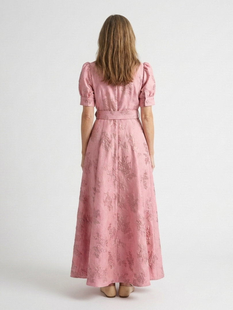 Phoebe - Robe chemise maxi à manches courtes