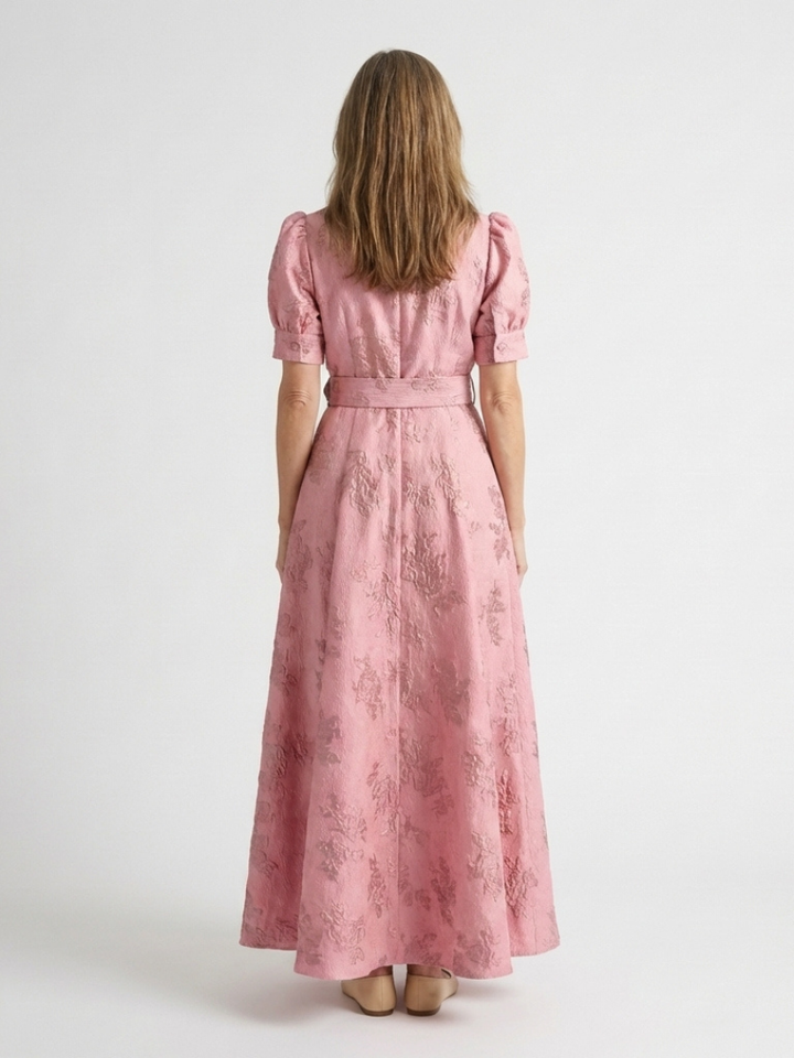 Phoebe - Robe chemise maxi à manches courtes
