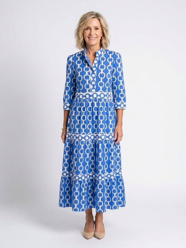 Saldy - Robe Maxi Florale à Décolleté en V