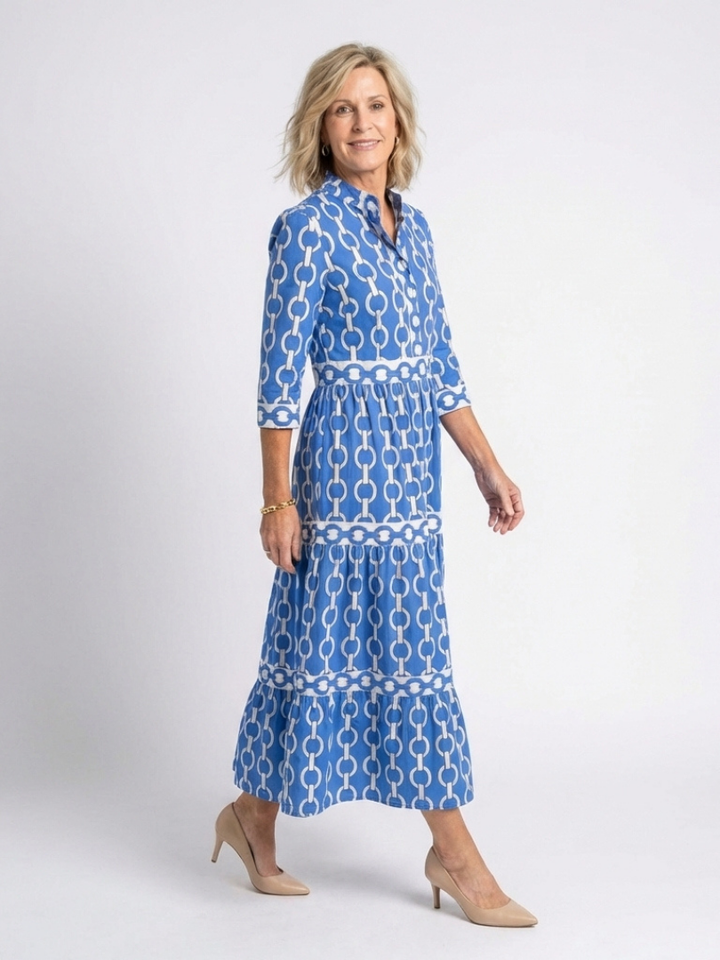 Saldy - Robe Maxi Florale à Décolleté en V
