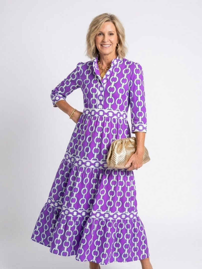 Saldy - Robe Maxi Florale à Décolleté en V