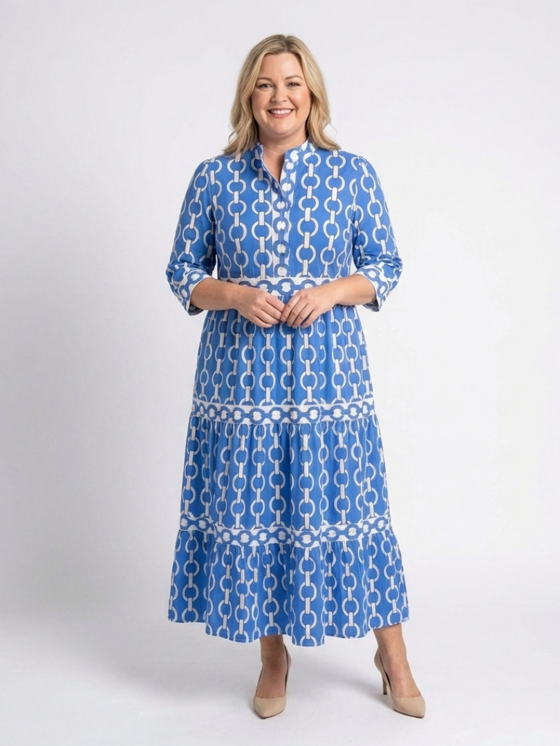 Saldy - Robe Maxi Florale à Décolleté en V