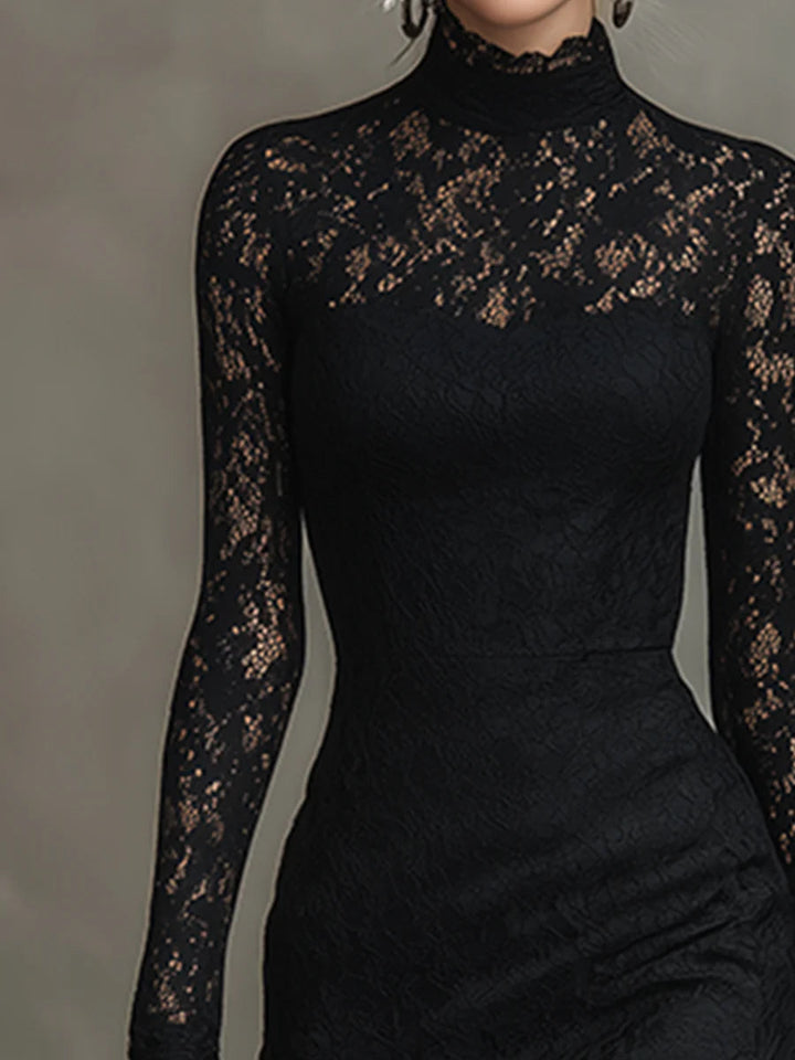 Julia - Robe Maxi en Dentelle Noire