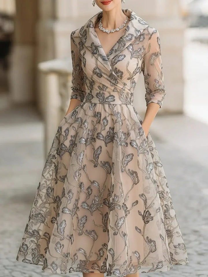 Celine - Robe Enveloppante Classique et Élégante