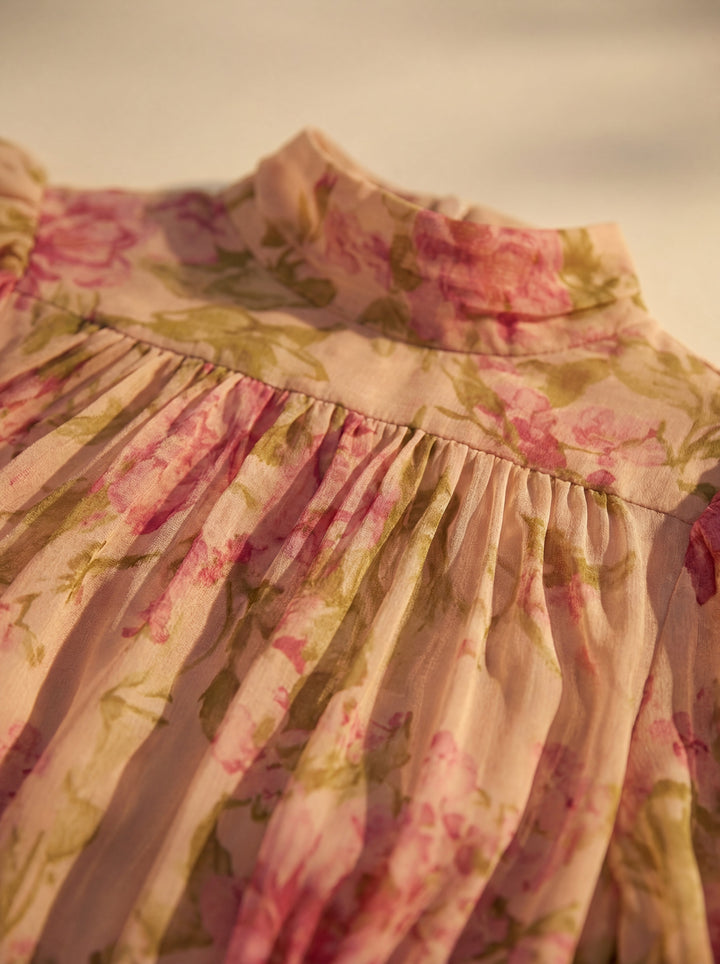 Elena - Robe en Chiffon Floral