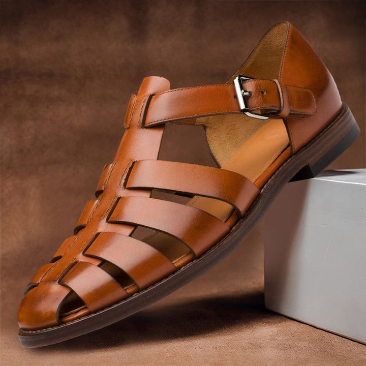 Sandales de Pêcheur en Cuir Confortables - Style Romain