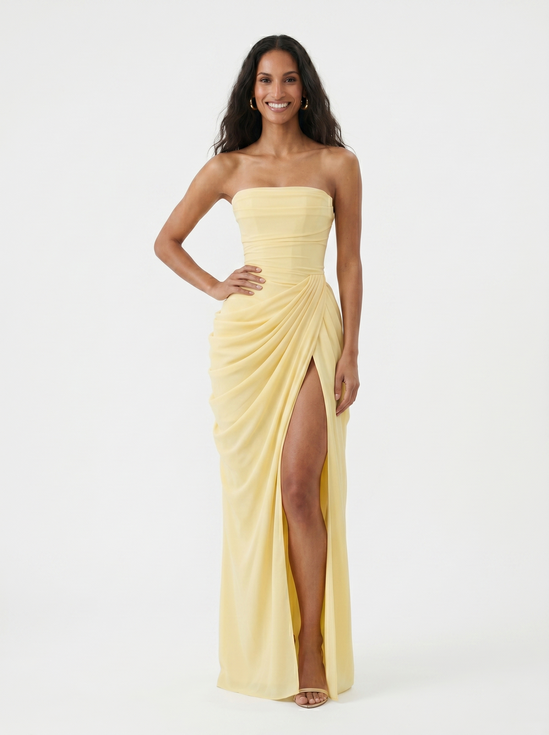 Jenesse - Robe de Soirée en Chiffon Élégante