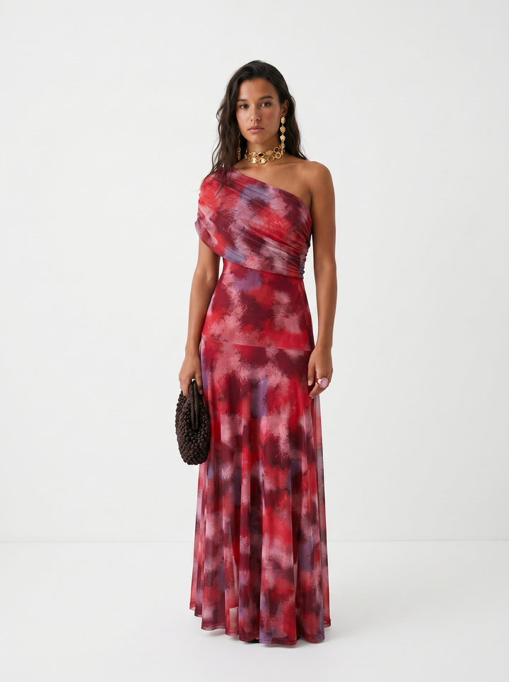 Mia - Robe Maxi Élégante à Épaules Dégagées