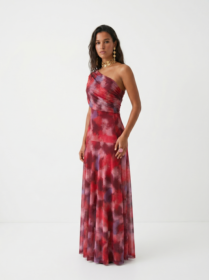 Mia - Robe Maxi Élégante à Épaules Dégagées