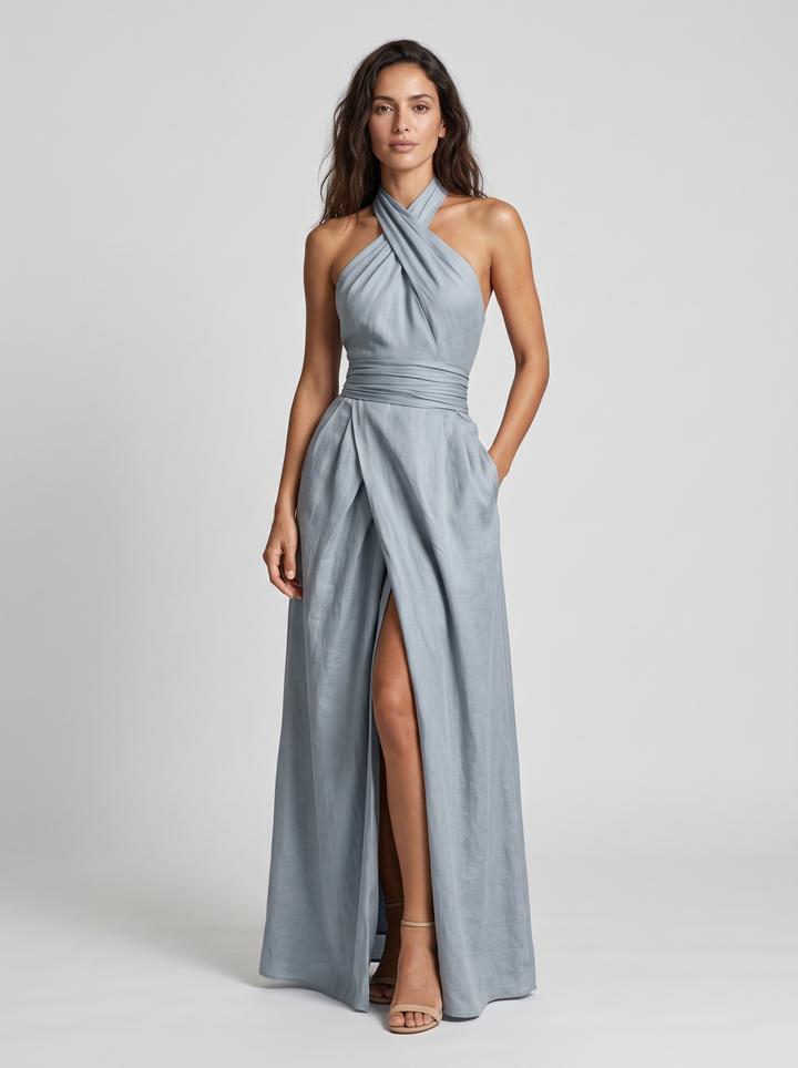 Norlene – Robe Maxi Halter Élégante
