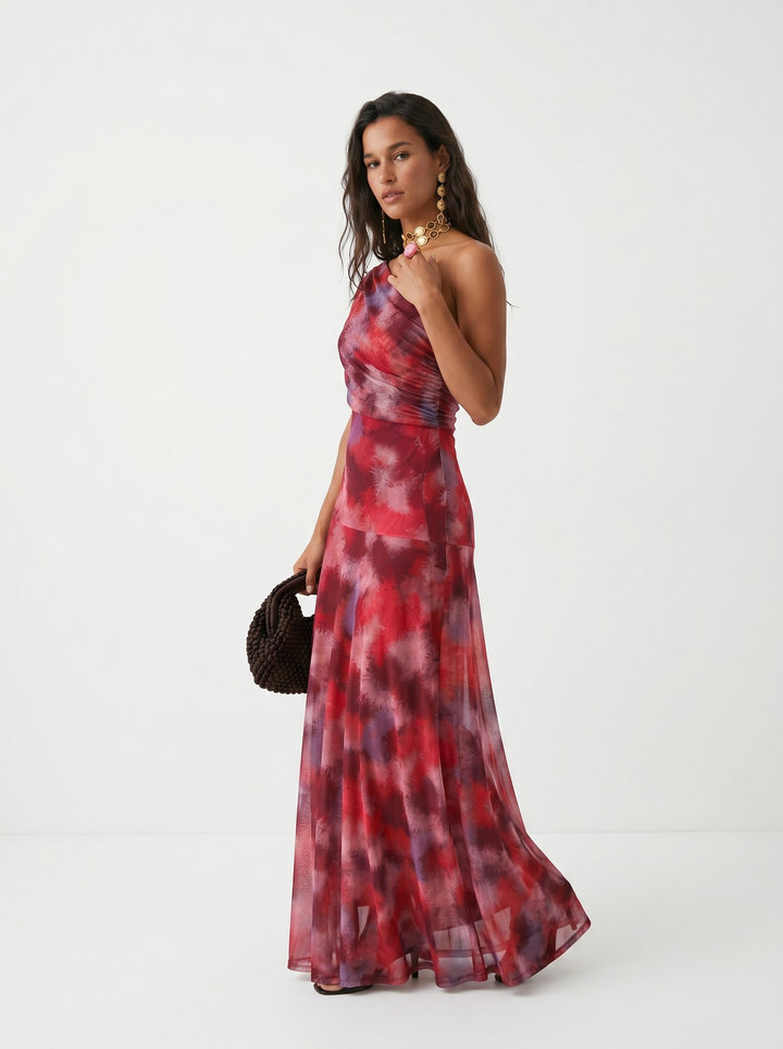 Mia - Robe Maxi Élégante à Épaules Dégagées