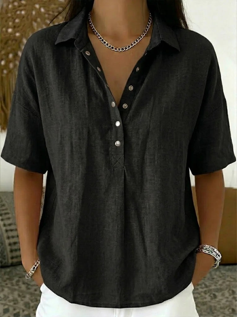 Vilma - Blouse avec Col et Bouton