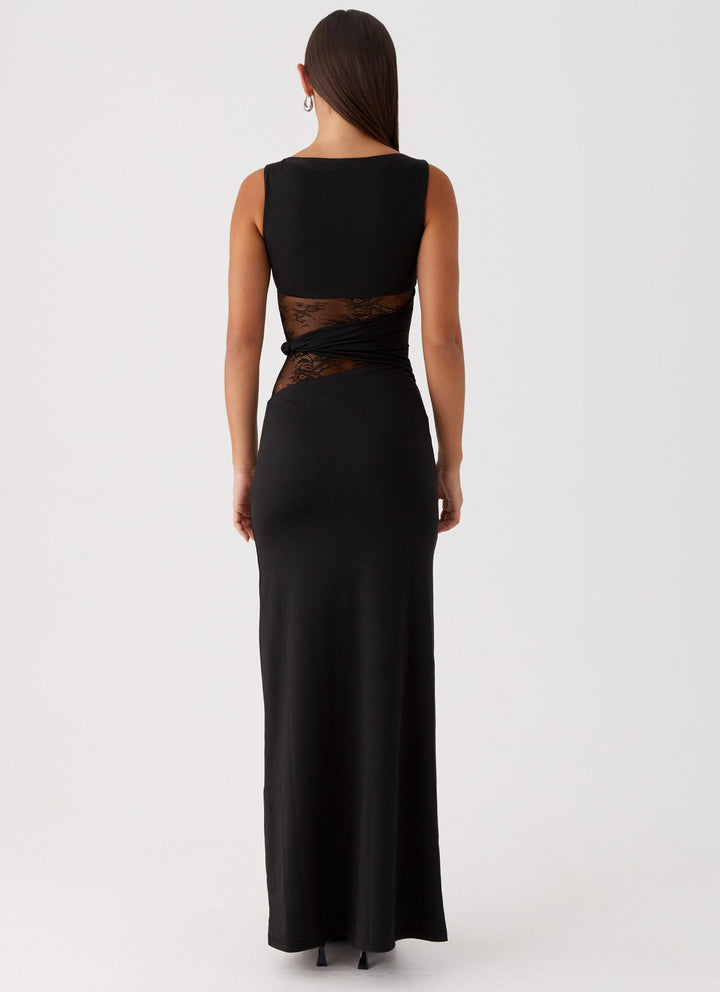 Larra – Robe Maxi Épousant la Silhouette avec Découpes et Lacer