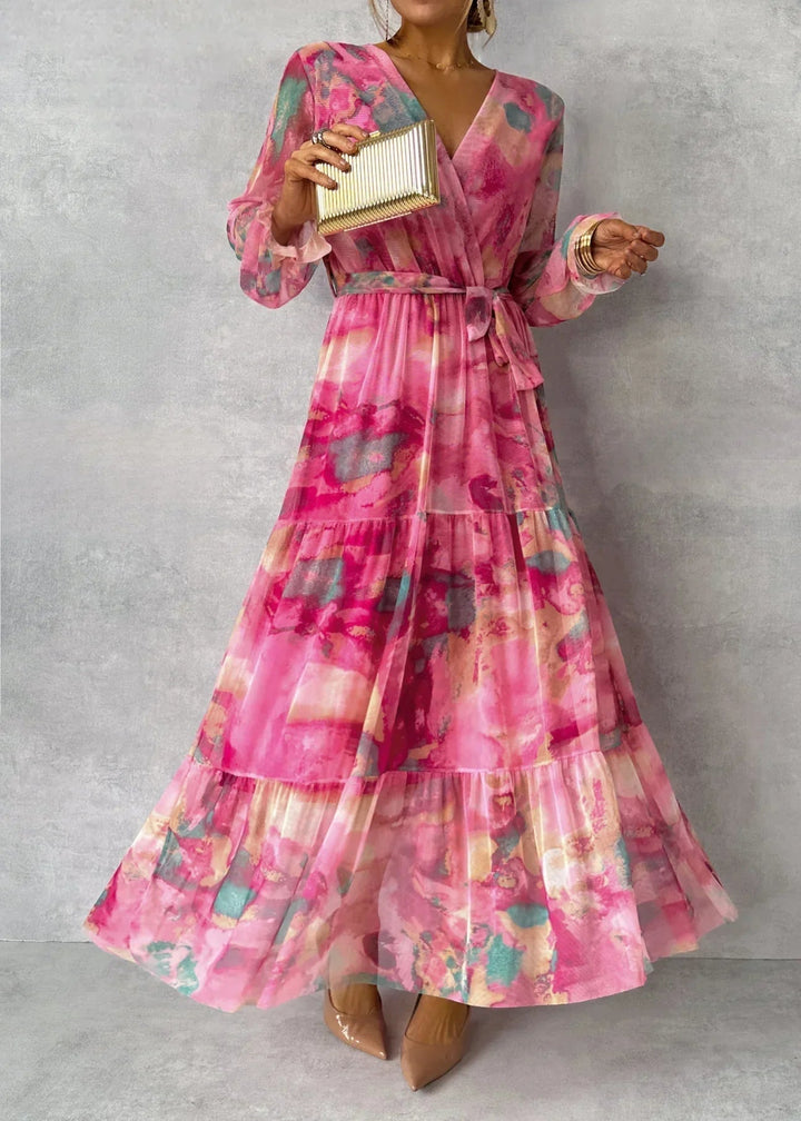 Ingrid - Robe Portefeuille avec Imprimé Floral