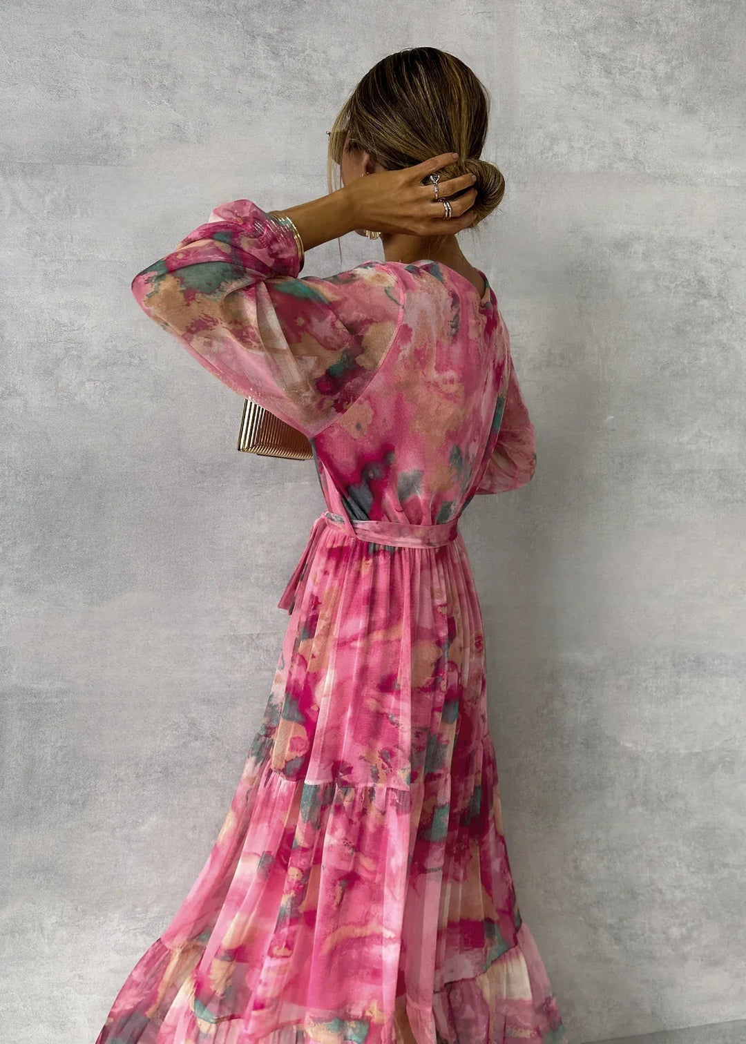 Ingrid - Robe Portefeuille avec Imprimé Floral