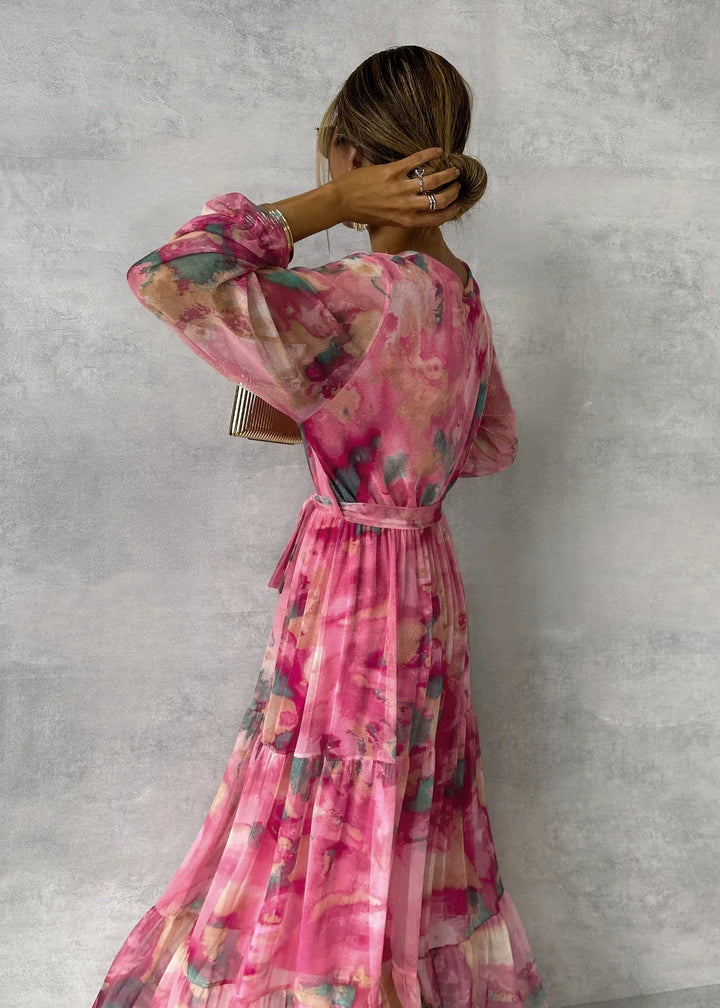 Ingrid - Robe Portefeuille avec Imprimé Floral